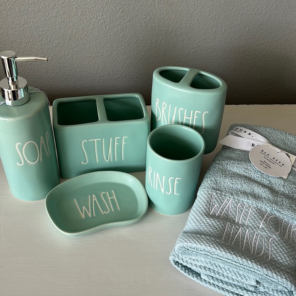 Rae Dunn Bathroom Accessory Bundle